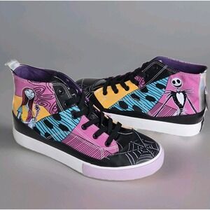 Disney The Nightmare‎ Before Christmas Sneakers Womens Sz 10 High Top Shoes NWOB